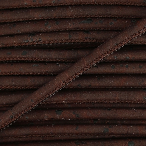Cordon caucho prespuntado 3 mm Marrón x 50cm