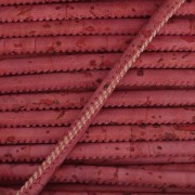 Cordon caucho prespuntado 3 mm Frambuesa x 50cm|raw }}