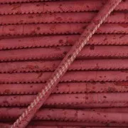 Cordon caucho prespuntado 3 mm Frambuesa x 50cm