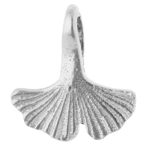 Dije en forma de hoja de ginkgo de 12 mm - Plata 925 x1