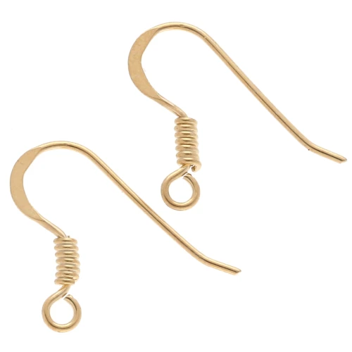 Ganchos 17 mm - Plata 925 Dorado x2