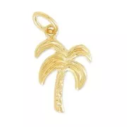 Dije palmera 13 mm Chapado de Oro 3 micras x1