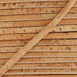 Cordon caucho prespuntado 3 mm Natural x 50cm