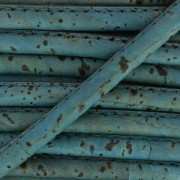 Cordon caucho prespuntado 4 mm Azul Gris x 50cm|raw }}