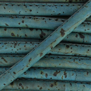 Cordon caucho prespuntado 4 mm Azul Gris x 50cm