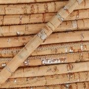 Cordon caucho prespuntado metalizado 4 mm Natural/Plateado x 50cm|raw }}