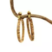 Cordon caucho prespuntado metalizado 4 mm Natural/Plateado x 50cm