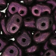 SuperDuo 2,5x5 mm Dark Amethetst Metallic Mat x10g