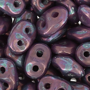 SuperDuo 2,5x5 mm Opaco Amethetst Nebula x10g