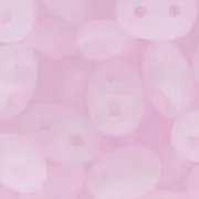 SuperDuo 2,5x5 mm Rosa Water Opal Mat x10g