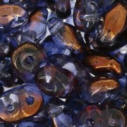 SuperDuo 2,5x5 mm Tanzanite Semi Bronze Luster x10g|raw }}