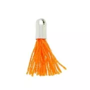 Pompón imitación de algodón 10-14 mm Naranja/rodiado