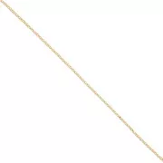 Cadena doble malla redonda 1.5 mm dorado con oro fino x 1m