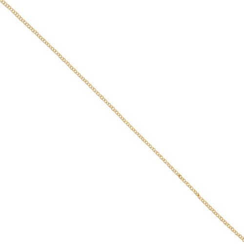 Cadena doble malla redonda 1.5 mm dorado con oro fino x 1m