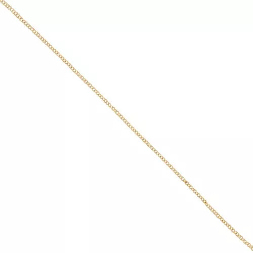 Cadena doble malla redonda 1.5 mm dorado con oro fino x 1m