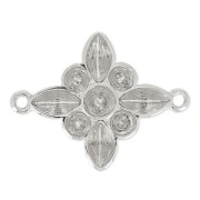 Entrepieza flor para cabujones PureCrystal 1028/1088 y 4228 rodiado