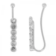 Joya de oreja Ear Cuff para cabujones PureCrystal 1028/1088 3 mm rodiado