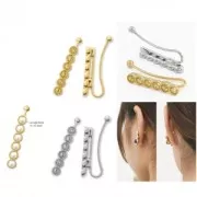 Joya de oreja Ear Cuff para cabujones PureCrystal 1028/1088 3 mm rodiado