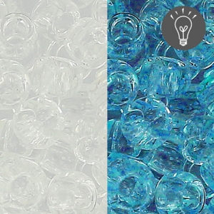 Rocalla Toho 8/0 TO8R2701 - Glow In The Dark - Crystal/Blue Splash x8g