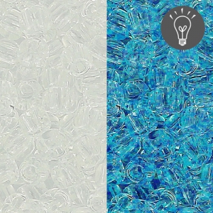 Rocalla Toho 11/0 TO11R2701 - Glow In The Dark Crystal/Glow Blue x8g