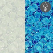 Rocalla Toho 11/0 TO11R2711 - Glow In The Dark - Crystal/Bright Blue x8g|raw }}
