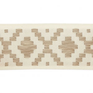 Galón fantasía rombos 18 mm Beige x1m