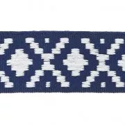 Galón fantasía rombos 18 mm Azul Oscuro x1m