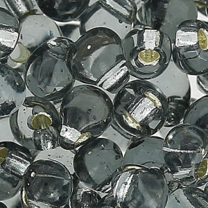 Mini-gotas Miyuki 3.4 mm DP21L - Lt Gray Silver Lined x8g