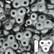 Trinity Beads 6 mm Pastel Light Grey/Silver x5g