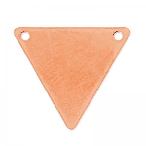 Entrepieza 2 agujeros triángulos 17x15 mm de Plata 925 dorado rosa x1