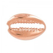 Entrepieza concha 19x13 mm de Plata 925 rosa dorado x1