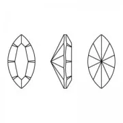 Navetas PureCrystal 4228 6x3 mm Smoked Topaz x4