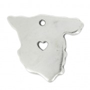 Dije País España 24x20 mm Chapado Plateado envejecido x1|raw }}