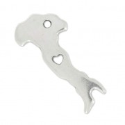 Dije País Italia 28x13 mm Chapado Plateado envejecido x1|raw }}