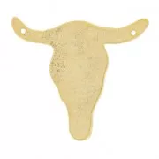 Separador cabeza de toro 2 agujeros 42 mm dorado satinado x1