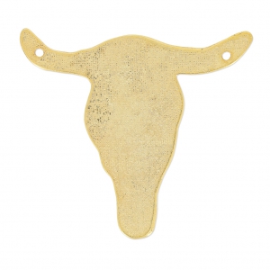 Separador cabeza de toro 2 agujeros 42 mm dorado satinado x1