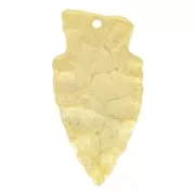 Colgante punta de flecha martillada 41 mm dorado satinado x1