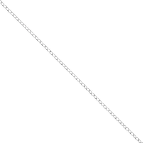 Cadena malla Forçat ovalada 1.65 mm de Plata 925 x1m