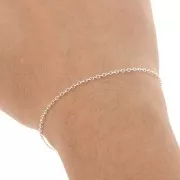 Cadena malla Forçat  ovalada 1.65 mm de Plata 925 x1m