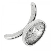 Cierre cordón caucho anillo soporte cabujón 1122 12 mm para cordón hueco 4 mm plateado antiguo|raw }}