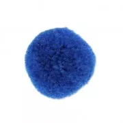 Pompón redondo sintético  2 cm Azul x1