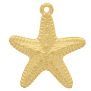 Dije estrella de mar 19x17 mm Dorado con oro fino x1|raw }}
