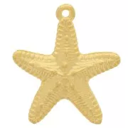 Dije estrella de mar 19x17 mm Dorado con oro fino x1