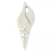 Colgante concha 33 mm Chapado Plateado envejecido x1|raw }}