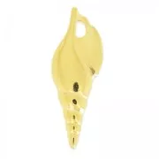 Colgante concha 33 mm Dorado con oro fino x1