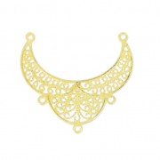 Entrepieza calado 3 anillas oriental 31x29 mm Dorado con oro fino x1|raw }}