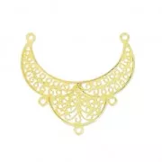 Entrepieza calado 3 anillas oriental 31x29 mm Dorado con oro fino x1