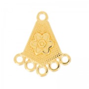 Candelabro motivo flor 5 anillas 23 mm Dorado con oro fino x1|raw }}