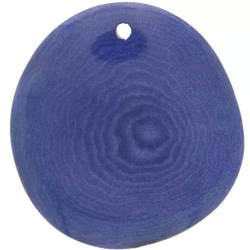 Cuentas de Tagua corte fino 25-35 mm Azul x1