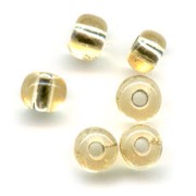 Cuentas de Rocalla Preciosa 5/0, 4,5 mm - Doradas con revestimiento plateado, 20 g